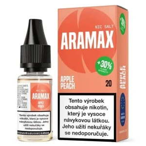 Aramax Salt e-liquid Apple Peach 10ml 20mg Jablko s broskví