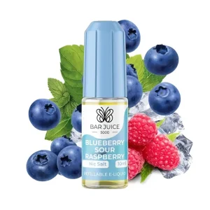 BAR JUICE 5000 Salt Blueberry Sour Raspberry 20mg 10ml Borůvka, Malina, Chladivá složka (ICE)