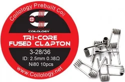 Coilology Tri-Core Fused Clapton předmotané spirálky Ni80 0,38ohm