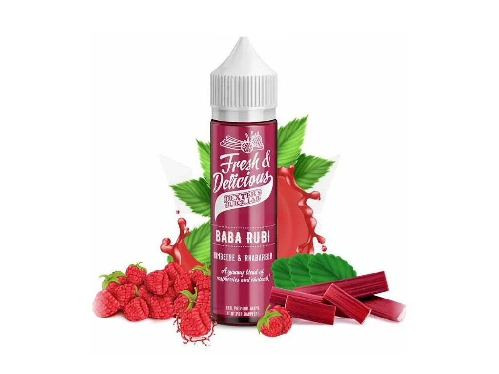 Dexters Juice Lab Fresh & Delicious - Shake & Vape - Baba Rubi (Maliny s rebarborou)