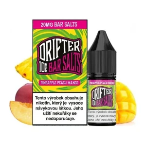 Drifter Bar Salts Pineapple Peach Mango (Ananas, broskev a mango) 10ml intenzita nikotinu 20mg tabáková nálepka Kolek Q