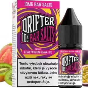 E-liquid Drifter Bar Salts Kiwi Passionfruit Guava Ice 10ml - 10mg