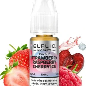 E-liquid ELFLIQ Nic SALT Strawberry Raspberry Cherry Ice 10ml - 10mg