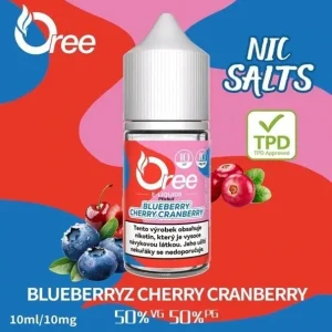 E-liquid Oree SALT Blueberry cherry cranberry 10ml - 10mg