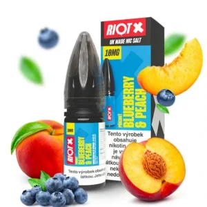 E-liquid RIOT X Salt Blueberry & Peach 10ml - 10mg