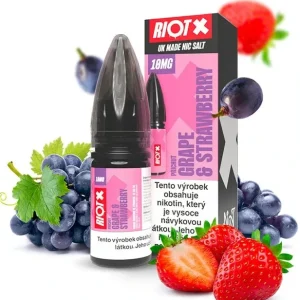 E-liquid RIOT X Salt Grape & Strawberry 10ml - 20mg