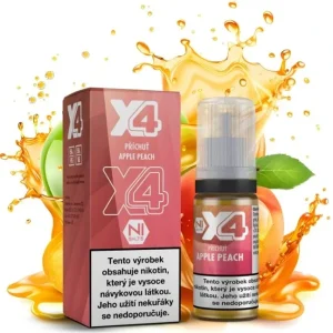 E-liquid X4 Bar Juice Apple Peach 10ml - 10mg