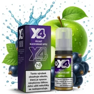 E-liquid X4 Bar Juice Blackcurrant Apple 10ml - 10mg