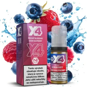 E-liquid X4 Bar Juice Blue Sour Raspberry 10ml - 10mg