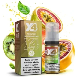 E-liquid X4 Bar Juice Kiwi Passionfruit Guava 10ml - 10mg