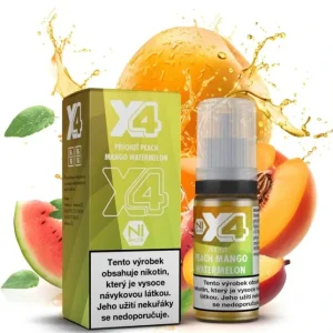 E-liquid X4 Bar Juice Peach Mango Watermelon 10ml - 10mg