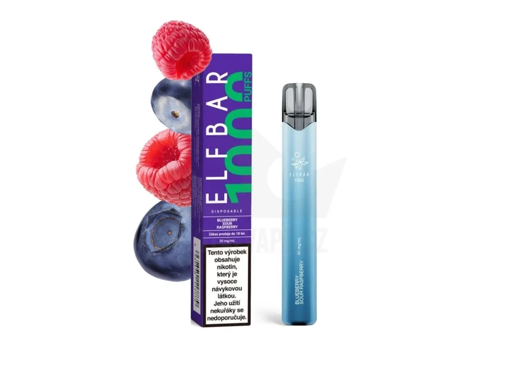 Elf Bar 1000 Disposable Pod Kit (Blueberry Sour Raspberry) 20mg