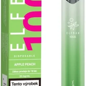 Elf Bar 1000 elektronická cigareta 20mg Apple Peach