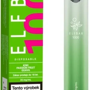 Elf Bar 1000 elektronická cigareta 20mg Kiwi Passion Fruit Guava