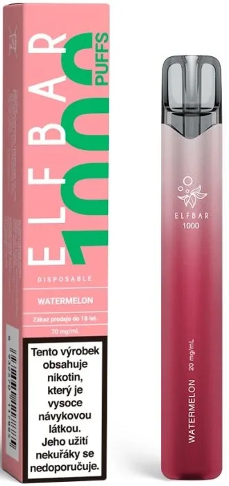 Elf Bar 1000 elektronická cigareta 20mg Watermelon