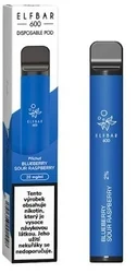 Elf Bar 600 elektronická cigareta Blueberry Sour Raspberry 20mg