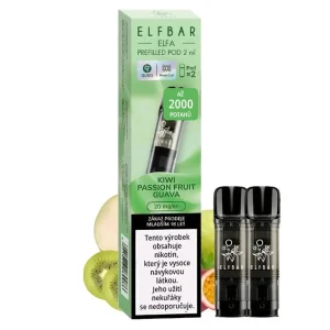 Elf Bar ELFA Pod - přednaplněná Cartridge - Kiwi Passion Fruit Guava - 20mg - 2ks - VÝPRODEJ