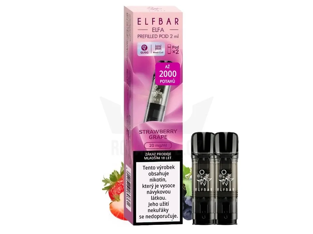 Elf Bar ELFA Pod - přednaplněná Cartridge - Strawberry Grape