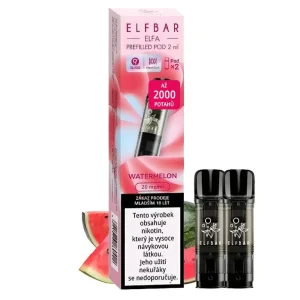 Elf Bar ELFA Pod - přednaplněná Cartridge - Watermelon - 20mg - 2ks - VÝPRODEJ