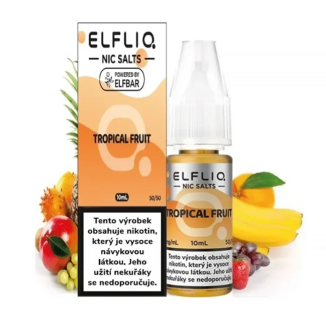 Elf Bar Elfliq - Salt e-liquid - Tropical Fruit - 10ml - 20mg Tropické ovoce