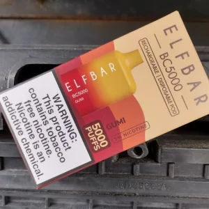 ELFBAR BC 5000 PUFFS RECHARGEABLE DISPOSABLE VAPE ( GUMI )