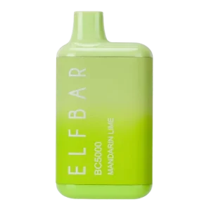ELFBAR BC 5000 PUFFS RECHARGEABLE DISPOSABLE VAPE ( MANDARINE LIME )