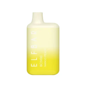 ELFBAR BC 5000 PUFFS RECHARGEABLE DISPOSABLE VAPE ( MANGO PEACH )