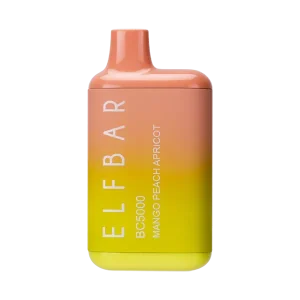ELFBAR BC 5000 PUFFS RECHARGEABLE DISPOSABLE VAPE ( MANGO PEACH APRICOT )