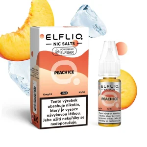 Elfliq Salt Peach ICE 10ml 10mg Ledová broskev