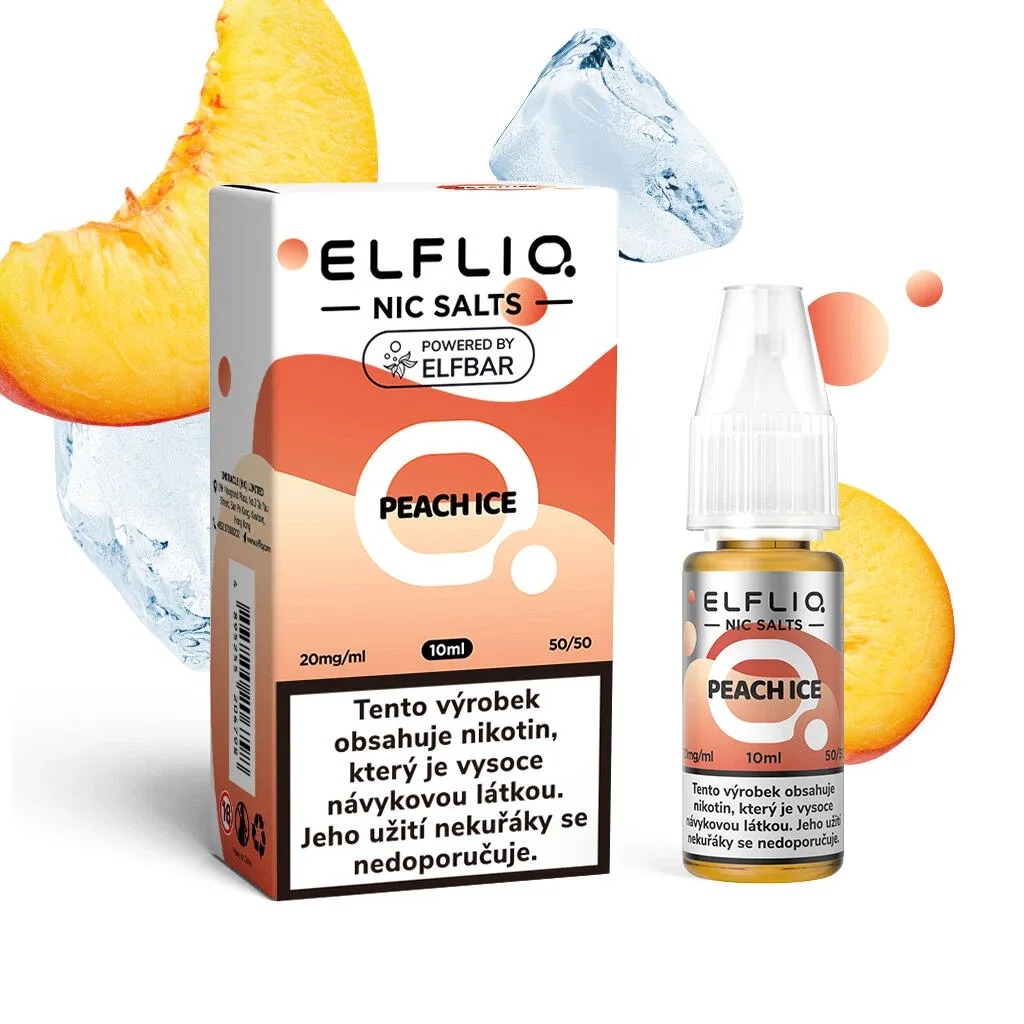 Elfliq Salt Peach Ice (Ledový broskvový džus) 10ml 20mg