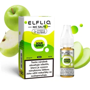 Elfliq Salt Sour Apple (Nakyslé jablko) 10ml 20mg