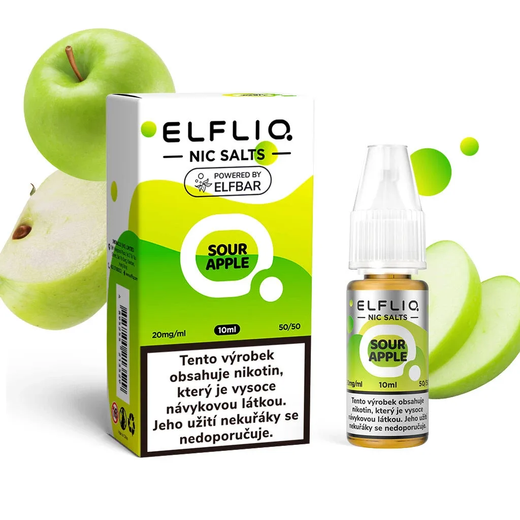 Elfliq Salt Sour Apple (Nakyslé jablko) 10ml 20mg