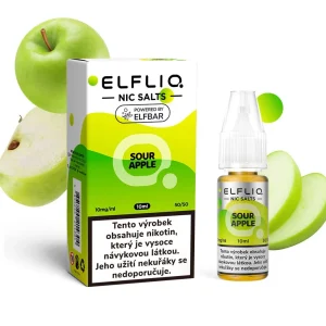 Elfliq Salt Sour Apple (Nakyslé jablko) 10ml intenzita nikotinu 10mg