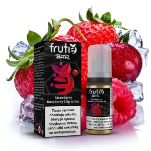 Frutie Bar Juice Strawberry Raspberry Cherry Ice 10ml 20mg Ledová jahoda, malina a třešeň