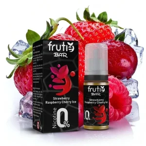 Frutie BAR - Strawberry Raspberry Cherry ICE - 0mg Chladivá jahoda s malinou a třešní