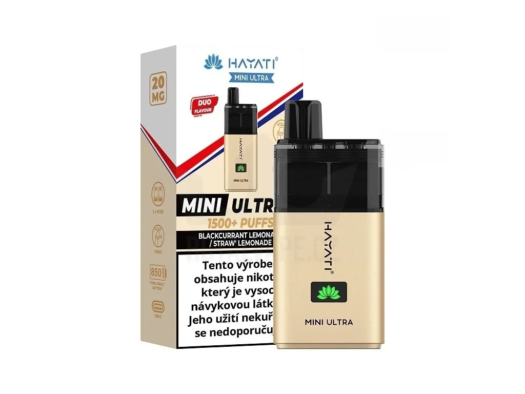 Hayati Mini Ultra 1500 - Blackcurrant Lemonade Strawberry Lemonade