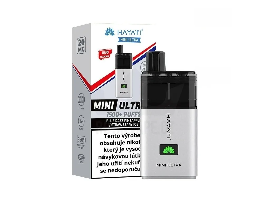 Hayati Mini Ultra 1500 - Blue Razz Pineapple Strawberry ICE