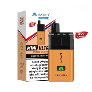 Hayati Mini Ultra 1500 - Cherry ICE Peach Mango - 20mg Chladivá třešeň / Broskev Mango
