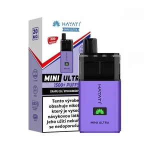 Hayati Mini Ultra 1500 - Grape Gb Strawberry Gb - 20mg Hroznová žvýkačka / Jahodová žvýkačka