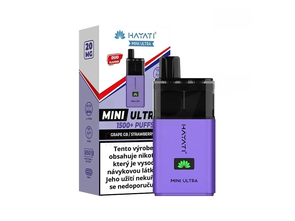 Hayati Mini Ultra 1500 - Grape Gb Strawberry Gb