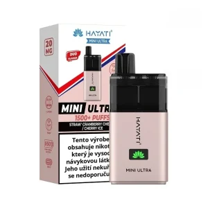Hayati Mini Ultra 1500 - Strawberry Cranberry Cherry Cherry ICE - 20mg Jahoda Brusinka Třešeň / Chladivá třešeň