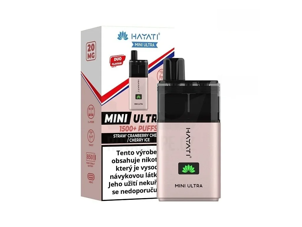 Hayati Mini Ultra 1500 - Strawberry Cranberry Cherry Cherry ICE