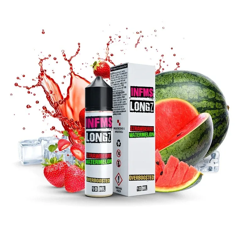 Infamous LongZ - S&V - Strawberry Watermelon - 10ml (Jahoda a vodní meloun)