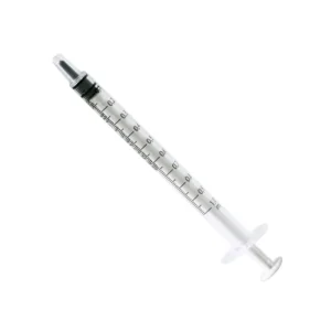 Injekční stříkačka s gumovým pístem objem 1,0ml