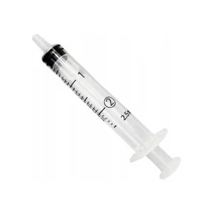 Injekční stříkačka s gumovým pístem objem 2,0ml