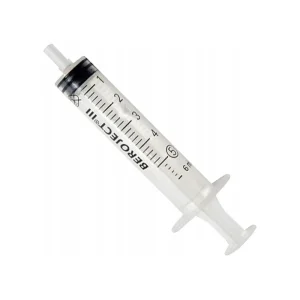 Injekční stříkačka s gumovým pístem objem 5,0ml