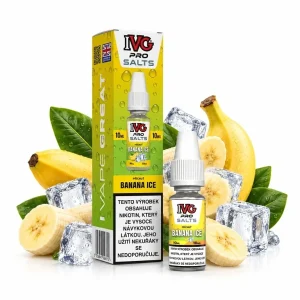 IVG Pro Salts Banana ICE 10ml 10mg Ledový banán