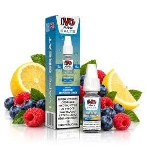 IVG Pro Salts Blueberry Raspberry Lemon 10ml 10mg Borůvka, malina a citron