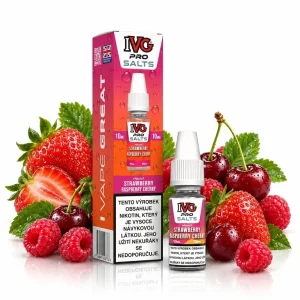 IVG Pro Salts Strawberry Raspberry Cherry 10ml 10mg Jahoda, malina a třešeň