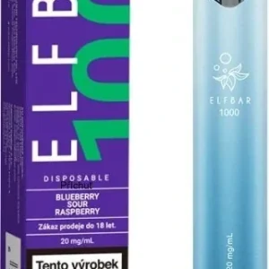 Jednorázová elektronická cigareta Elf Bar 1000 Blueberry Sour Raspberry 20mg